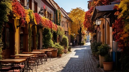 Fototapeta premium Exploring the Enchanting Wine Cell s and Restaurants in Eger Szépasszonyvölgy, Hung y - A Visual J
