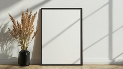 Poster mockup, front view, white screen, clean and simple, no text no logo symbol icon
