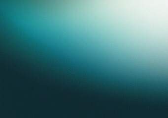 Obraz premium Teal blue green white black blurred abstract gradient background grainy noise texture light banner