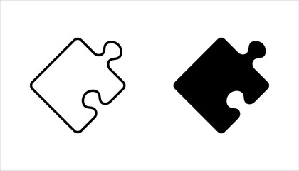 Puzzle icon set. Teamwork symbol, jigsaw puzzle icon for website, ui, app. vector illustration on white background