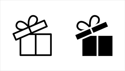 Gift boxes with ribbon icons Set. Gift box for the holiday. vector illustration on white background