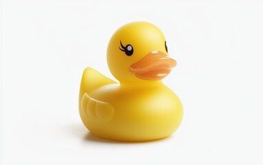 Rubber ducky isolated stock photo on white background 