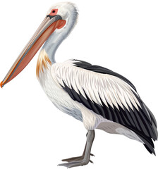 Obraz premium A white pelican with a long beak