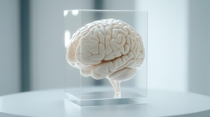 Brain organoid simulation in a clinical research environment, high-tech and clean, [environment , participant , clinical experiment], ,