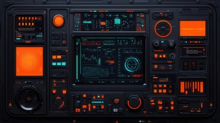 Fototapeta premium clear layer in innovative interface design, futuristic and detailed, [simulation , innovative , solution], ,