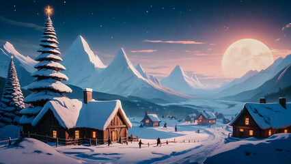 Festive Christmas background , Winter decorations and Holiday Cheer