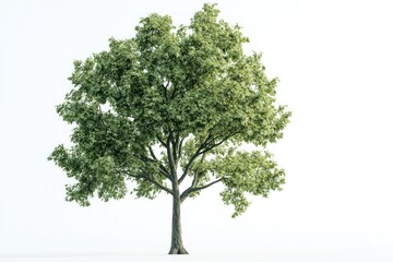 Fototapeta premium Lush Green Tree Isolated on Clean Background