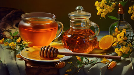 Refreshing Elixir Herbal Tea Infused with the Sweetness of Honey