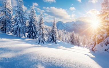 Obraz premium winter mountains 