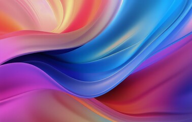 Colorful abstract waves swirl together in a vibrant display of hues