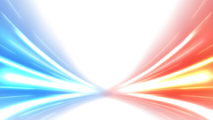 Colorful Light Trails, Long Time Exposure Isolated on White Background, Vector Illustration