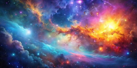 Fototapeta premium Colorful space galaxy background wallpaper