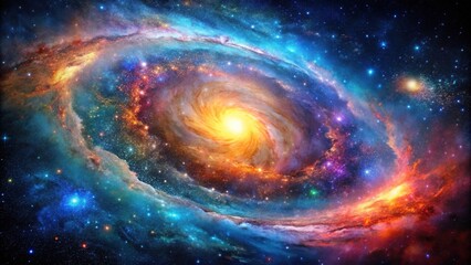 Obraz premium Colorful space galaxy cloud nebula Stary night cosmos