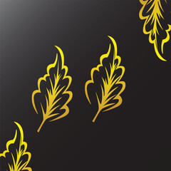 Golden colorful beautiful Leaf pattern