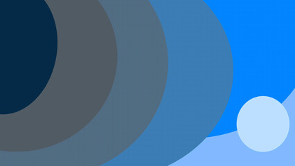 Concentric blue and grey circles on a blue background-a minimal abstract representation of the Sky & Moon