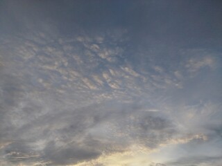 Cloudy Sky with Soft Pastel Tones in the Evening
