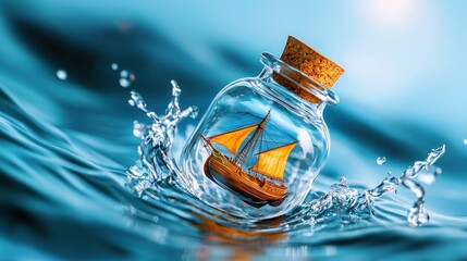 Ship in a Bottle Amidst Hurricane Waves
