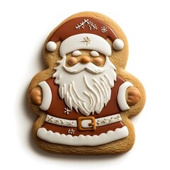 Festive santa claus cookie: holiday cheer with decorative icing
