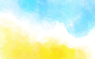 Summer watercolor background. Hand drawn