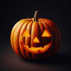 Minimalist Pumpkin Lantern for Halloween