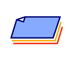 Illustration of notes, notebook, paper for memo or writing a note