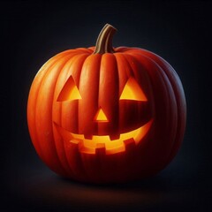 Festive Pumpkin with Glowing Smile