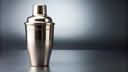 Opened cocktail shaker isolated on white background