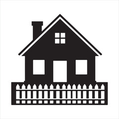 House silhouette on white background
