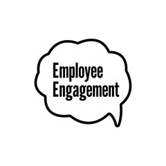 Employee engagement text icon