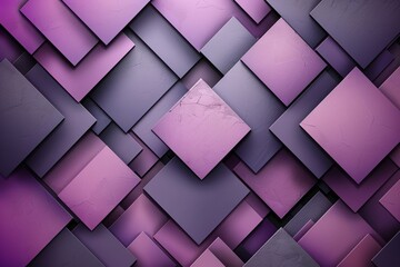 Abstract background with a geometric pattern with squares in purple and gray colors