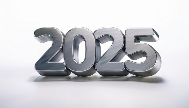 Shining numeric sculpture of the year 2025