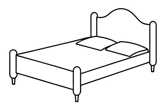recommend clip art: Bed vector silhouette | vector silhouette illustration on white background