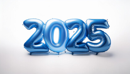 3D number 2025 on white background