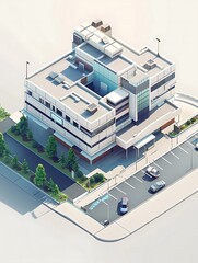 3d hospital building