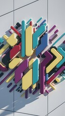 Colorful geometric background vector