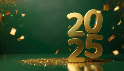 2025 new year hd wallpaper with green background