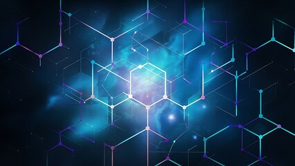 Fototapeta premium Vector Abstract science Background. Hexagon geometric design. EPS 10