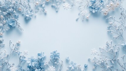 The Beautiful Blue Floral Frame