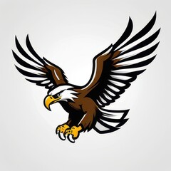 Obraz premium Powerful high school mascot eagle design, ready for use in athletic team logos, school spirit graphics, or promotional materials