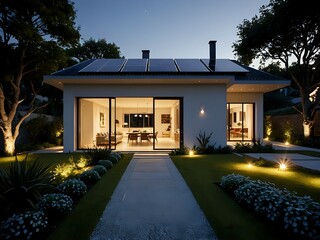 solar panels on a house