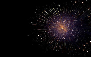Obraz premium Radiant Fireworks Display Illuminating the Night Sky with Brilliant Colors and Sparkling Lights