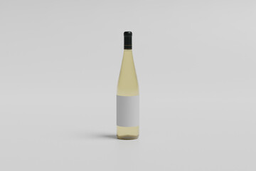 Wine Bottle Isolated illustrations 3D Rendering
