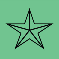 Obraz premium green star icon