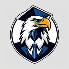Obraz premium Dynamic high school mascot eagle graphic, ideal for use in school branding, merchandise, or team identity visuals
