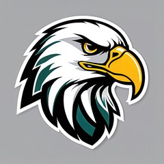 Obraz premium Dynamic high school mascot eagle graphic, ideal for use in school branding, merchandise, or team identity visuals