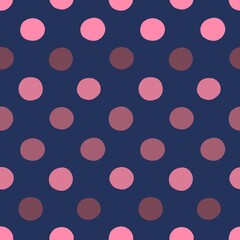 Seamless pattern with polka dots