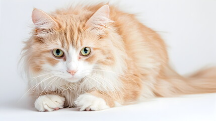 Obraz premium the sickly kitten , cat , adorable pet, nature light, on a cleared background,