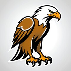 Obraz premium Dynamic high school mascot eagle graphic, ideal for use in school branding, merchandise, or team identity visuals