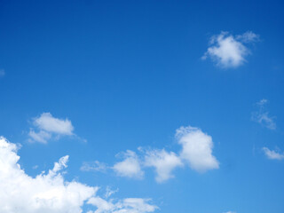 Blue sky with clouds background. It's beautiful and natural.