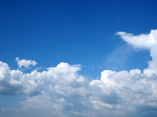 Blue sky with clouds background. It's beautiful and natural.